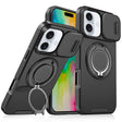For iPhone 16 Sliding Camshield Ring Holder Phone Case(Black) - iPhone 16 Cases by PMC TechLife | Online Shopping South Africa | PMC TechLife | Buy Now Pay Later Mobicred