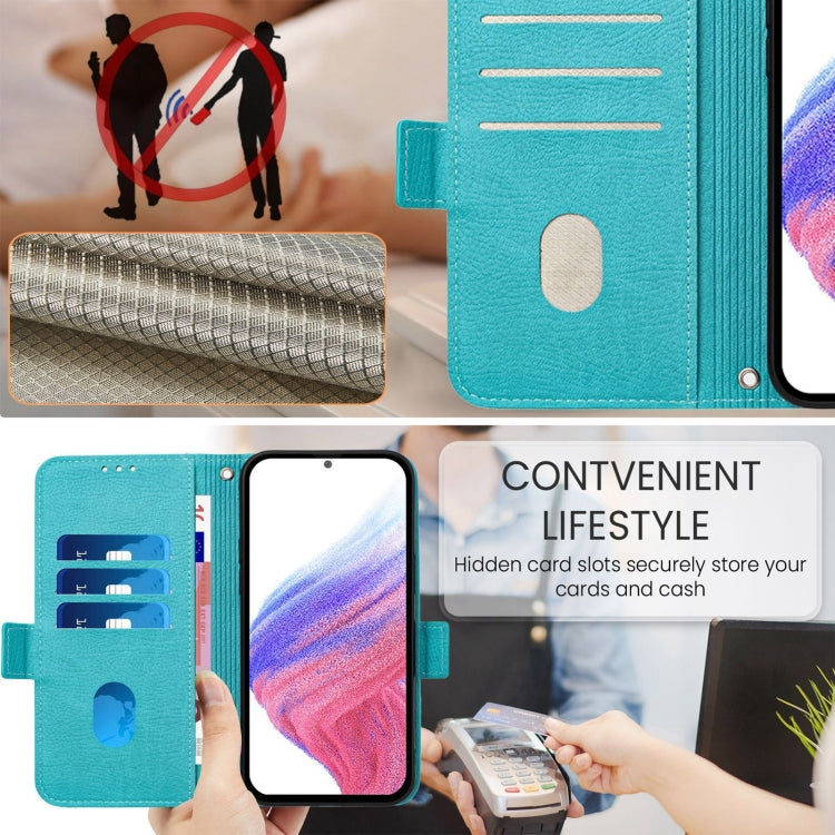 For Redmi K70 Ultra 5G Global Embossed Rose RFID Anti-theft Leather Phone Case(Light Blue)