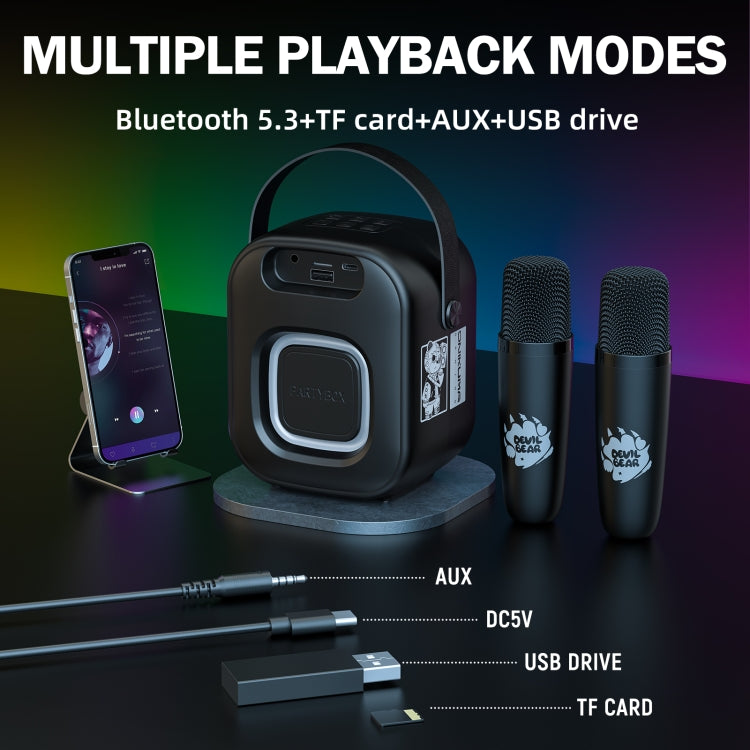 ONIKUMA L7 5W Karaoke Bluetooth Speaker with 2 Microphones(Black) - free shipping - PMC Jewellery - Order now!