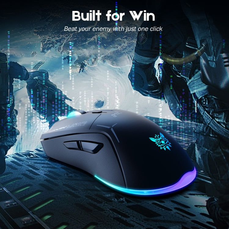 ONIKUMA CW917 RGB 4800DPI Dual Mode Wired + 2.4GHz Wireless Mouse(Black)