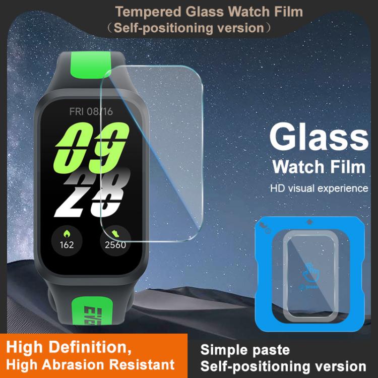 For Xiaomi Smart Band 9 Active/Redmi Band 3 imak Tempered Glass Watch Film, Self-positioning Version