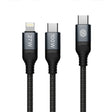 NILLKIN PD3.0 100W/27W USB-C / Type-C to USB-C / Type-C + 8 Pin Dual Power Fast Charging Data Cable, Length: 1.5m - 2 in 1 Cable by NILLKIN | Online Shopping South Africa | PMC TechLife | Buy Now Pay Later Mobicred