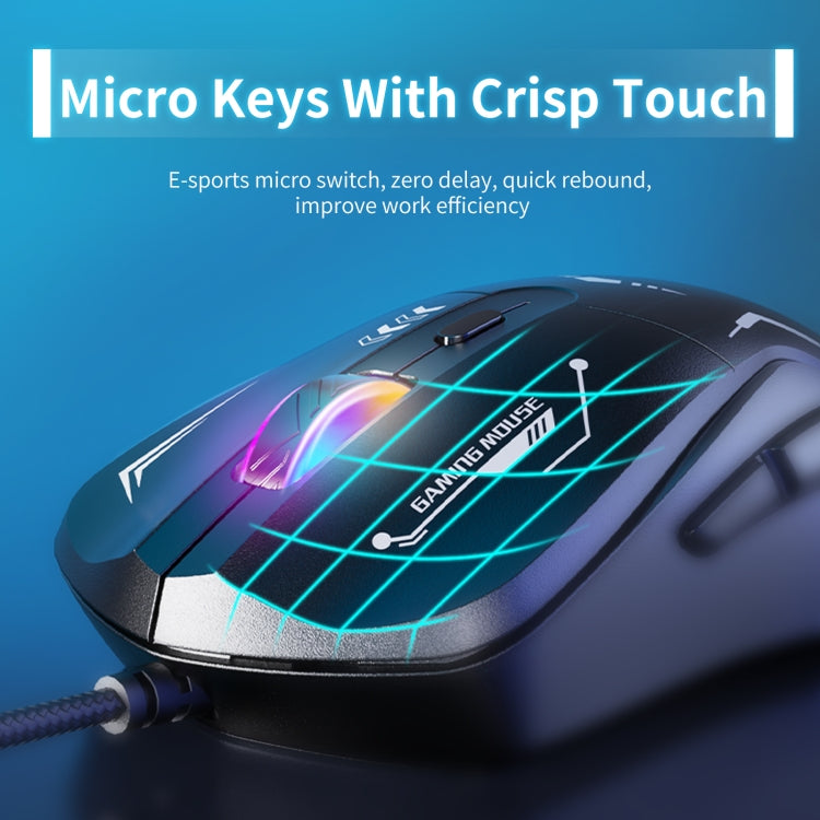 ONIKUMA CW917 RGB 3600DPI Wired Mouse(Black) - Wired Mice by ONIKUMA | Online Shopping South Africa | PMC Jewellery | Buy Now Pay Later Mobicred