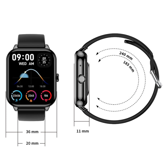 CY13 1.9 inch IPS Square Screen Smart Watch Supports Bluetooth Calls / Wellness Tracking(Gold)