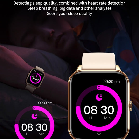 CY13 1.9 inch IPS Square Screen Smart Watch Supports Bluetooth Calls / Wellness Tracking(Gold)