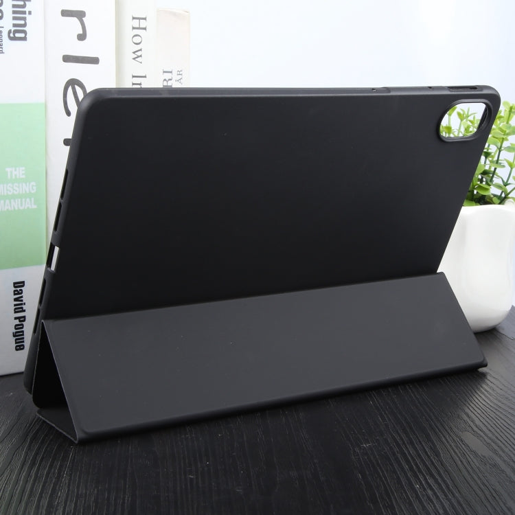 For Huawei MatePad 11.5 S GEBEI 3-folding Holder Shockproof Flip Leather Tablet Case(Black) - free shipping - PMC Jewellery - Order now!