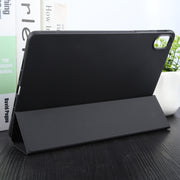 For Huawei MatePad 11.5 S GEBEI 3-folding Holder Shockproof Flip Leather Tablet Case(Black)