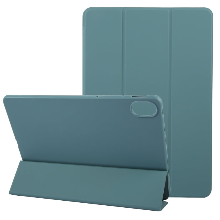 For Huawei MatePad 11.5 S GEBEI 3-folding Holder Shockproof Flip Leather Tablet Case(Dark Green) - free shipping - PMC Jewellery - Order now!