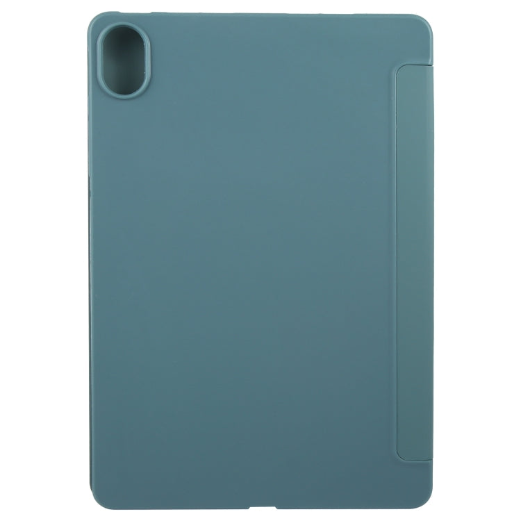 For Huawei MatePad 11.5 S GEBEI 3-folding Holder Shockproof Flip Leather Tablet Case(Dark Green) - free shipping - PMC Jewellery - Order now!