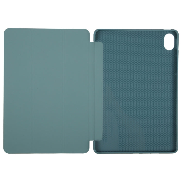 For Huawei MatePad 11.5 S GEBEI 3-folding Holder Shockproof Flip Leather Tablet Case(Dark Green) - free shipping - PMC Jewellery - Order now!
