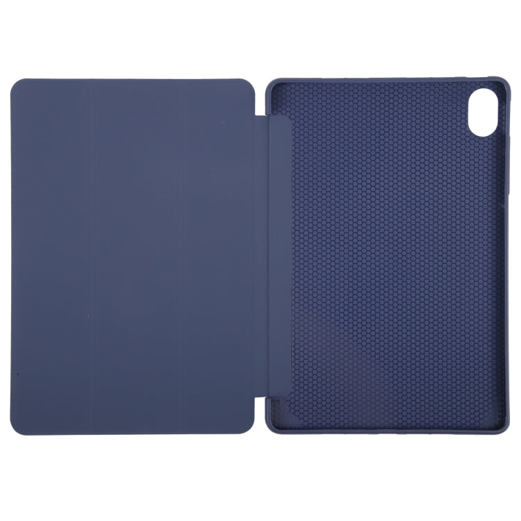 For Huawei MatePad 11.5 S GEBEI 3-folding Holder Shockproof Flip Leather Tablet Case(Dark Blue) - free shipping - PMC Jewellery - Order now!