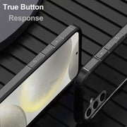 For Samsung Galaxy S25 5G Acrylic+TPU Transparent Shockproof Phone Case(Black)