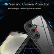 For Samsung Galaxy S25 5G Acrylic+TPU Transparent Shockproof Phone Case(Black)