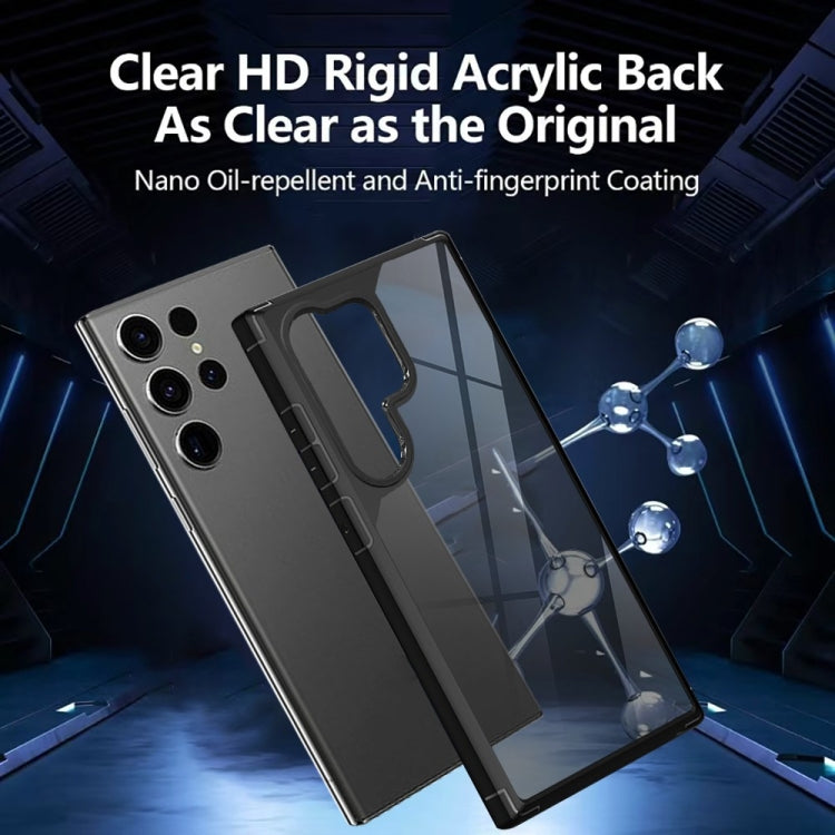 For Samsung Galaxy S25 Ultra 5G Acrylic+TPU Transparent Shockproof Phone Case(Black)
