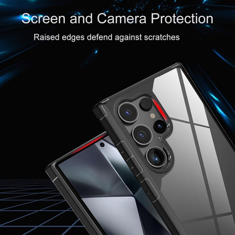 For Samsung Galaxy S25 Ultra 5G Acrylic+TPU Transparent Shockproof Phone Case(Black) - free shipping - PMC Jewellery - Order now!