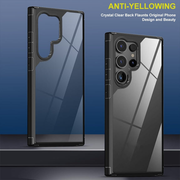 For Samsung Galaxy S25 Ultra 5G Acrylic+TPU Transparent Shockproof Phone Case(Black)