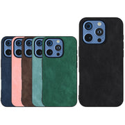 For iPhone 16 Pro Black Frame PU Leather Full Coverage Phone Case(Black)