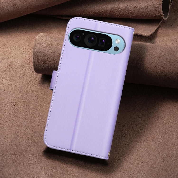 For Google Pixel 9 Pro Square Texture Leather Phone Case(Purple) - Google Cases by PMC TechLife | Online Shopping South Africa | PMC TechLife | Buy Now Pay Later Mobicred
