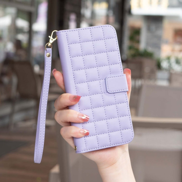 For Google Pixel 9 Pro Square Texture Leather Phone Case(Purple) - Google Cases by PMC TechLife | Online Shopping South Africa | PMC TechLife | Buy Now Pay Later Mobicred