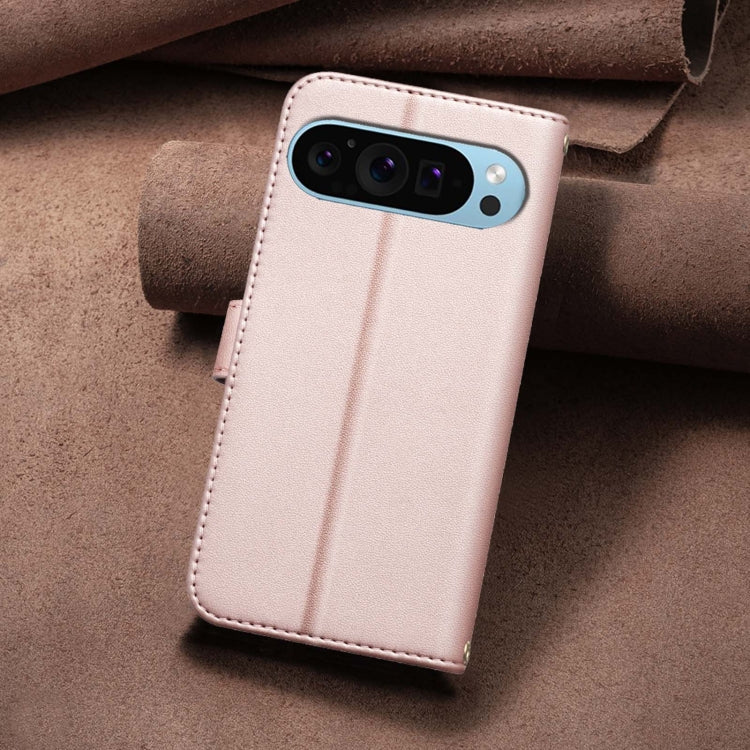 For Google Pixel 9 Pro Square Texture Leather Phone Case(Rose Gold) - Google Cases by PMC TechLife | Online Shopping South Africa | PMC TechLife | Buy Now Pay Later Mobicred