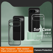 For Google Pixel 9 IMAK UX-5 Series Transparent Shockproof TPU Protective Phone Case(Transparent  Black)