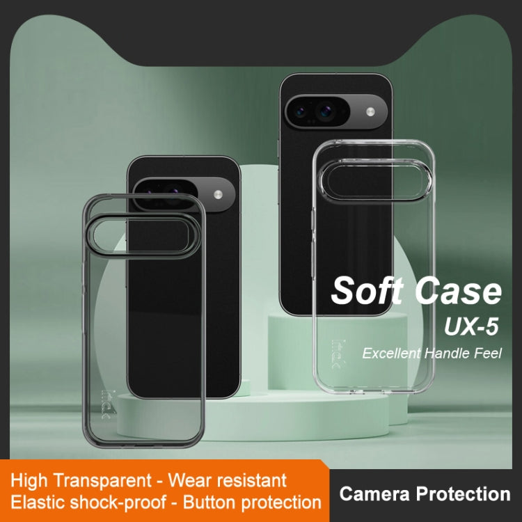 For Google Pixel 9 IMAK UX-5 Series Transparent Shockproof TPU Protective Phone Case(Transparent  Black)