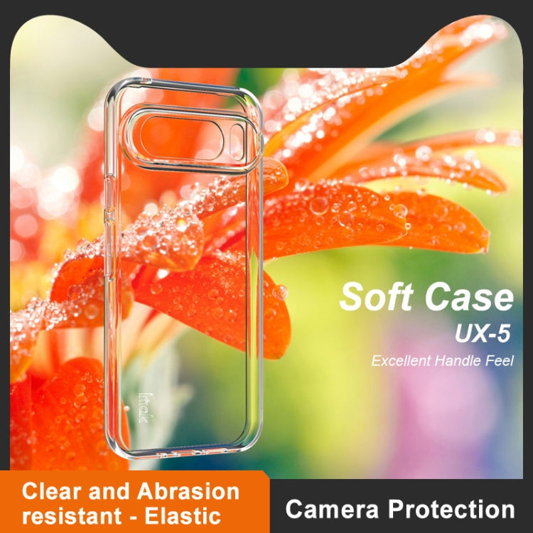 For Google Pixel 9 Pro XL IMAK UX-5 Series Transparent Shockproof TPU Protective Phone Case(Transparent  Black)