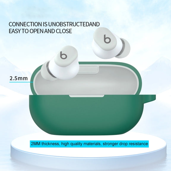 For Beats Solo Buds Wireless Earphones Silicone Protective Case with Hole(Sky Blue)