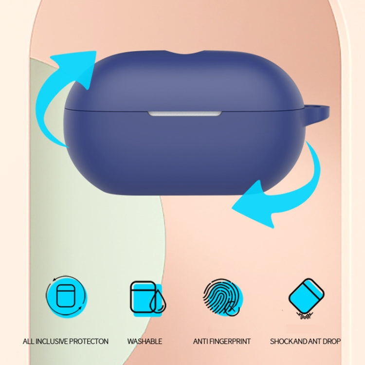 For Beats Solo Buds Wireless Earphones Silicone Protective Case with Hole(Midnight Blue)