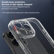 For iPhone 16 Pro Four Corner Airbag Transparent Glass Phone Case