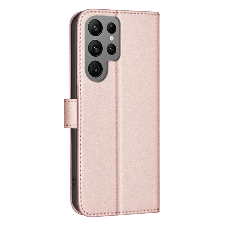 For Samsung Galaxy S25 Ultra 5G Square Texture Leather Phone Case(Rose Gold) - Galaxy S25 Ultra 5G Cases by PMC TechLife | Online Shopping South Africa | PMC TechLife | Buy Now Pay Later Mobicred