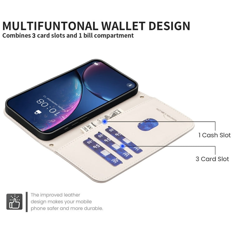 For Samsung Galaxy S25 Ultra 5G Square Texture Leather Phone Case(Beige) - Galaxy S25 Ultra 5G Cases by PMC TechLife | Online Shopping South Africa | PMC TechLife | Buy Now Pay Later Mobicred