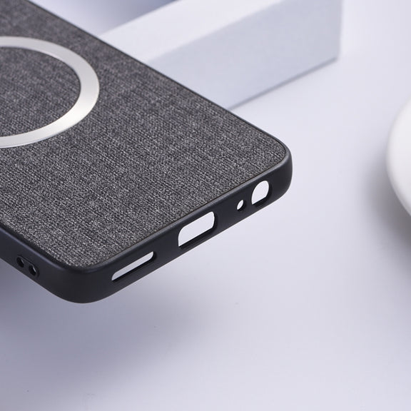For Motorola Moto G 5G 2024 CD Magsafe Magnetic Cloth Texture Phone Case(Black)