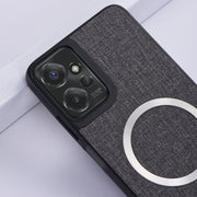 For Motorola Moto G 5G 2024 CD Magsafe Magnetic Cloth Texture Phone Case(Black)