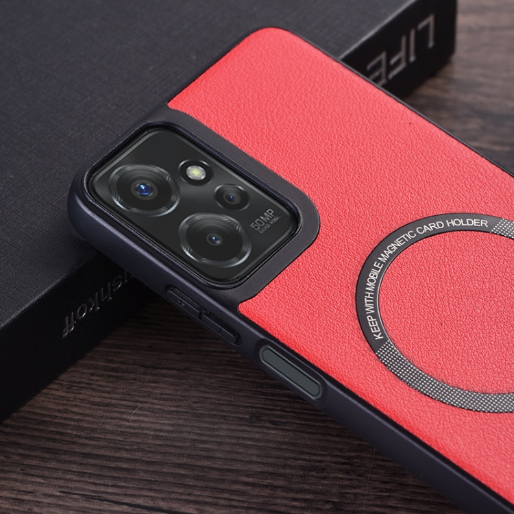 For Motorola Moto G 5G 2024 PU MagSafe Magnetic Phone Case(Red)