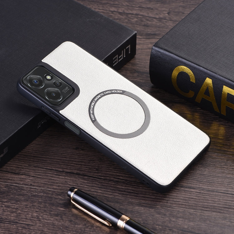 For Motorola Moto G 5G 2024 PU MagSafe Magnetic Phone Case(White) - Motorola Cases by PMC Jewellery | Online Shopping South Africa | PMC Jewellery | Buy Now Pay Later Mobicred
