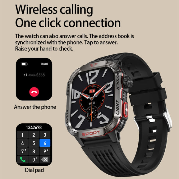 HT29 2.01 inch IPS Screen Triple Proof Smart Watch with Banknote Detector Light(Blue)