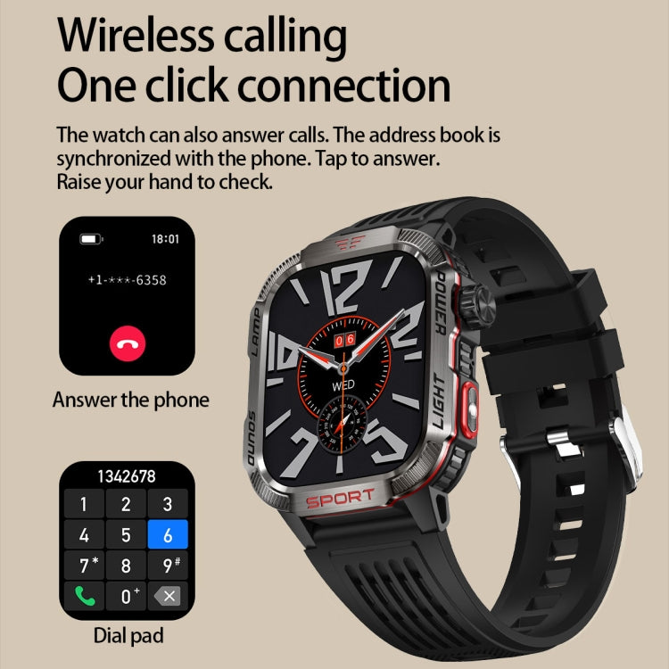 HT29 2.01 inch IPS Screen Triple Proof Smart Watch with Banknote Detector Light(Blue)