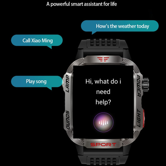 HT29 2.01 inch IPS Screen Triple Proof Smart Watch with Banknote Detector Light(Blue)