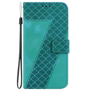 For Samsung Galaxy S25 5G Seven-shaped Embossed Leather Phone Case(Green)