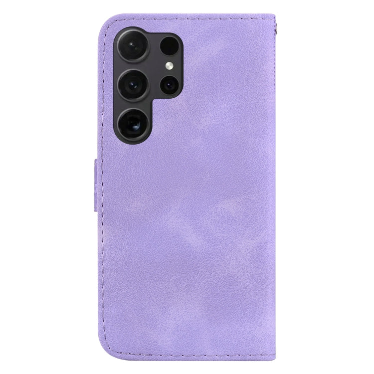 For Samsung Galaxy S25 Ultra 5G Seven-shaped Embossed Leather Phone Case(Purple) - Galaxy S25 Ultra 5G Cases by PMC Jewellery | Online Shopping South Africa | PMC Jewellery | Buy Now Pay Later Mobicred