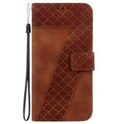 For Samsung Galaxy S25 Ultra 5G Seven-shaped Embossed Leather Phone Case(Brown)