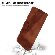 For Samsung Galaxy S25 Ultra 5G Seven-shaped Embossed Leather Phone Case(Brown)