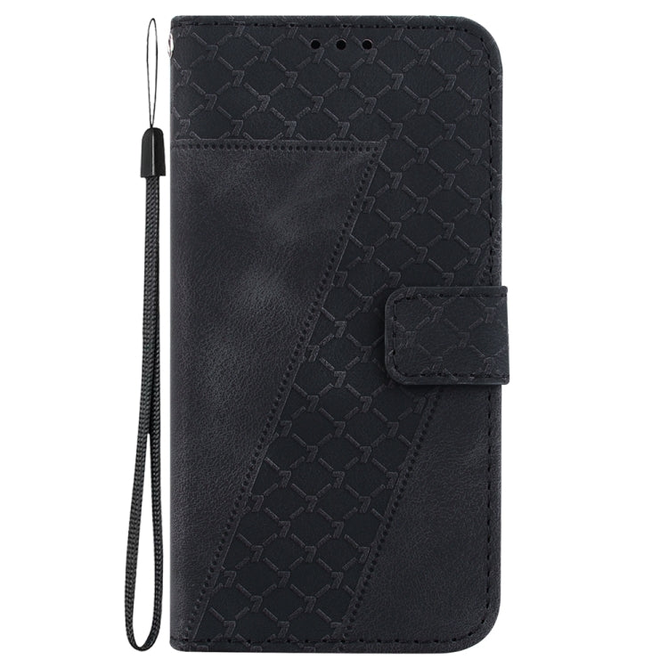 For Samsung Galaxy S25 Ultra 5G Seven-shaped Embossed Leather Phone Case(Black) - free shipping - PMC Jewellery - Order now!