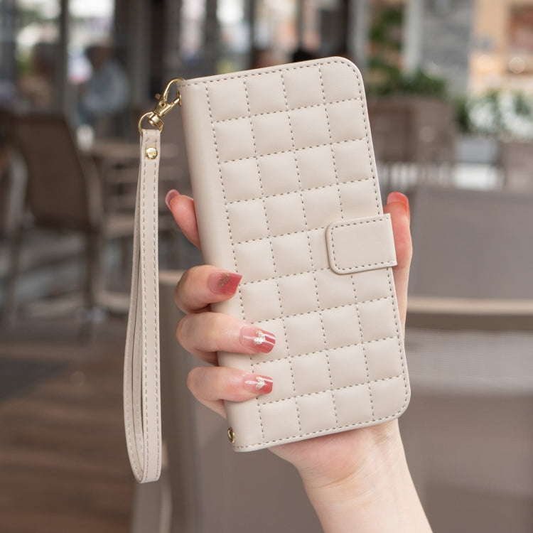 For Redmi K70 / K70 Pro Square Texture Leather Phone Case(Beige) - free shipping - PMC Jewellery - Order now!