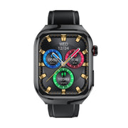 TK16 2.04 inch LCD Screen Leather Strap Smart Watch Supports Wellness Tracking(Black)