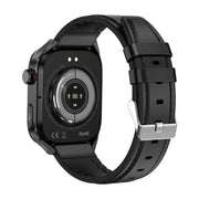 TK16 2.04 inch LCD Screen Leather Strap Smart Watch Supports Wellness Tracking(Black)