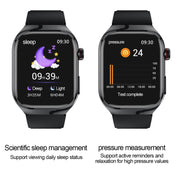 TK16 2.04 inch LCD Screen Leather Strap Smart Watch Supports Wellness Tracking(Black)