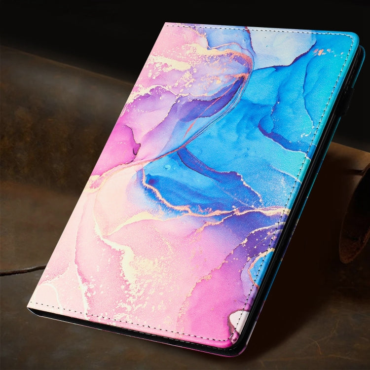 For Lenovo Tab M11/ Xiaoxin Pad 11 2024 Marble Litchi Leather Smart Tablet Case(Pink Blue) - free shipping - PMC Jewellery - Order now!