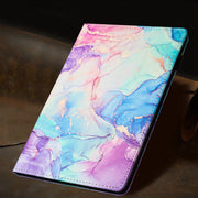 For Lenovo Tab M11/ Xiaoxin Pad 11 2024 Marble Litchi Leather Smart Tablet Case(Purple Blue)